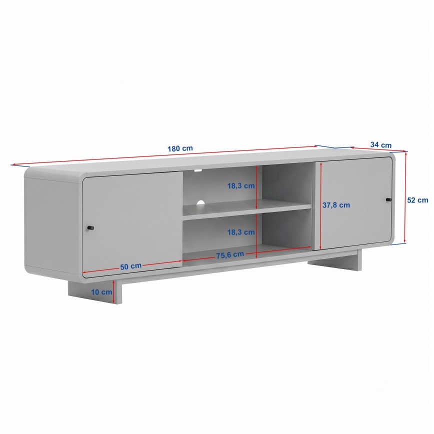 TV-Board KABIN 180x34 cm Eiche