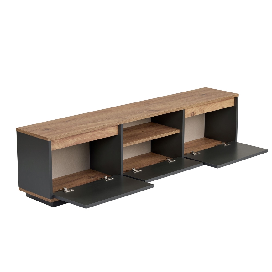 TV-Board KREDE 160x30 cm Anthrazit/Kiefer