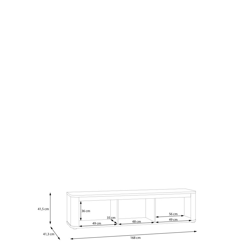 TV-Lowboard INAR, Braun