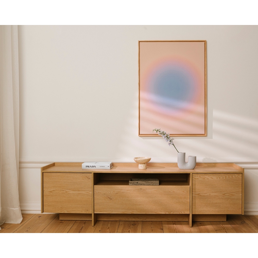 TV-Lowboard KEMI 197x57 cm Eiche Cremona