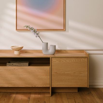 TV-Lowboard KEMI 197x57 cm Eiche Cremona