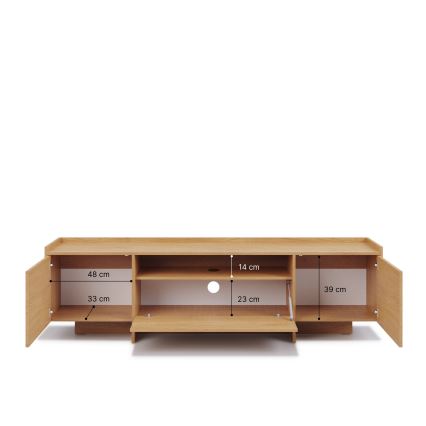 TV-Lowboard KEMI 197x57 cm Eiche Cremona