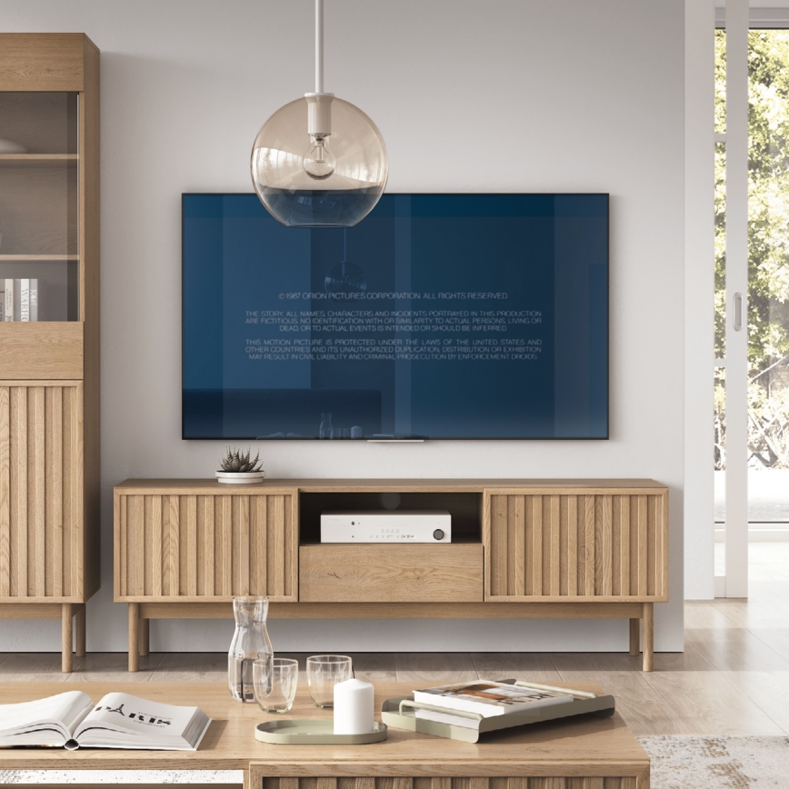 TV-Lowboard KIOTO 159x53 cm Eiche Cremona