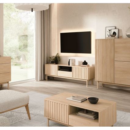 TV-Lowboard KIOTO 159x53 cm Eiche Cremona