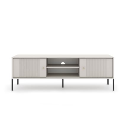 TV-Lowboard LUE Beige/Schwarz