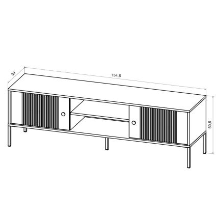 TV-Lowboard LUE schwarz