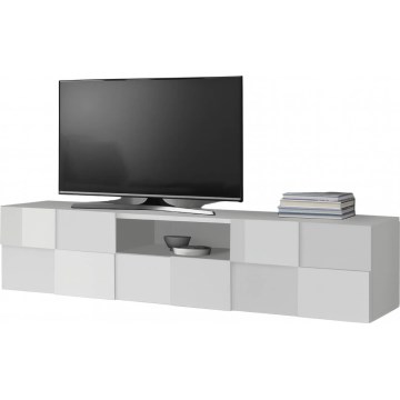 TV-Lowboard SERIAN 184x42x42 cm weiß