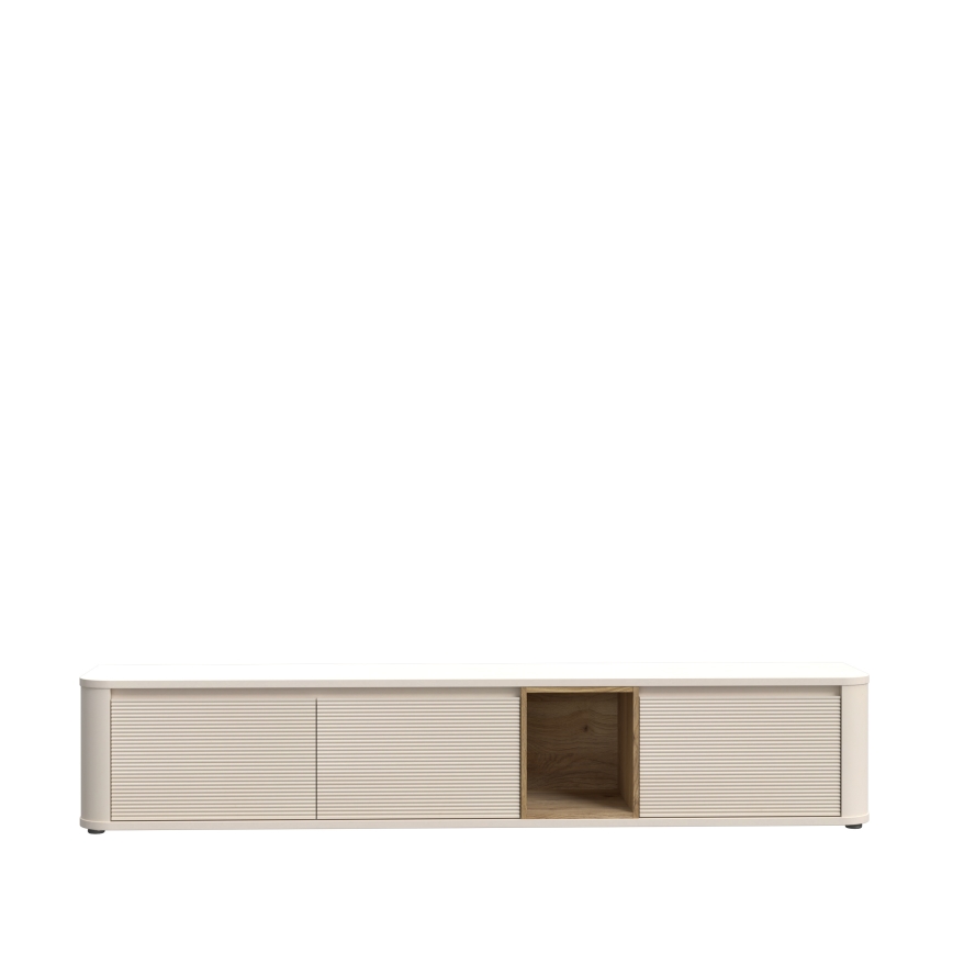 TV-Lowboard WARO Beige/Braun