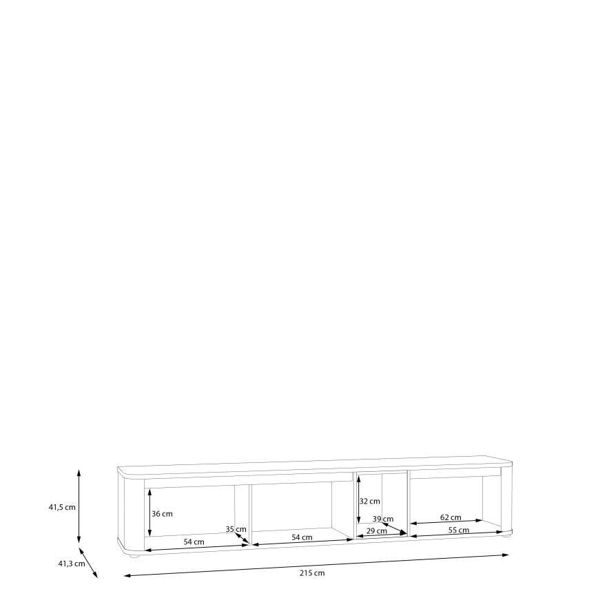 TV-Lowboard WARO Beige/Braun