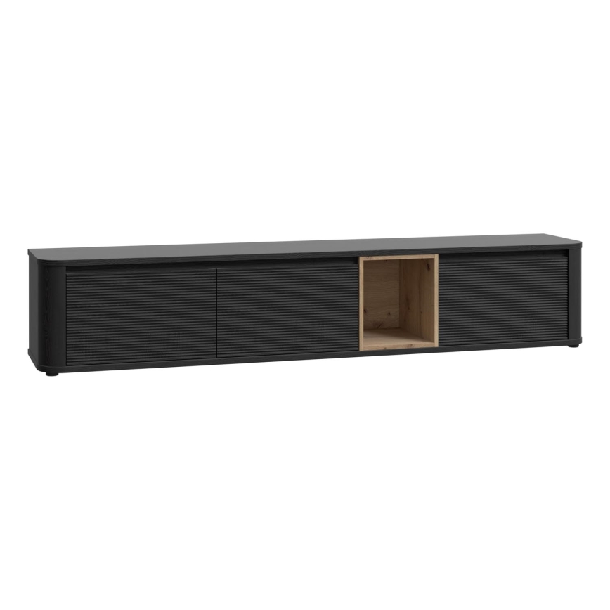 TV-Lowboard WARO schwarz/braun