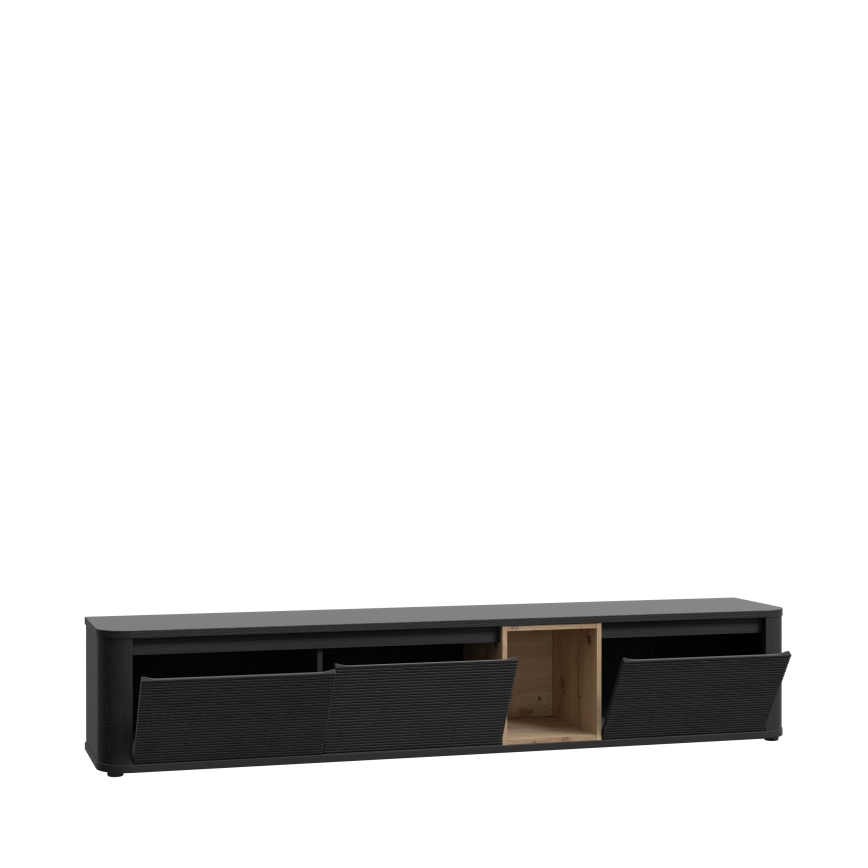 TV-Lowboard WARO schwarz/braun