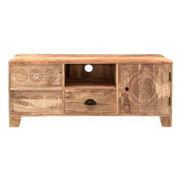 TV-Tisch MANU 120x50 cm Massivholz/Mangobaum