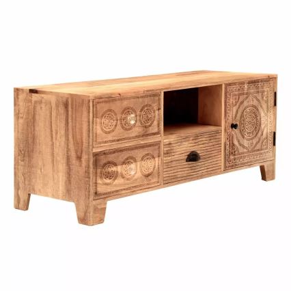 TV-Tisch MANU 120x50 cm Massivholz/Mangobaum