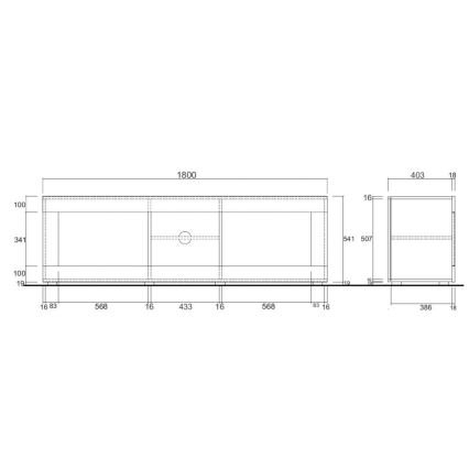 TV-Tisch NERILA, weiß