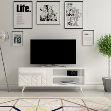 TV-Tisch VENEDIK 43,7x120 cm weiß