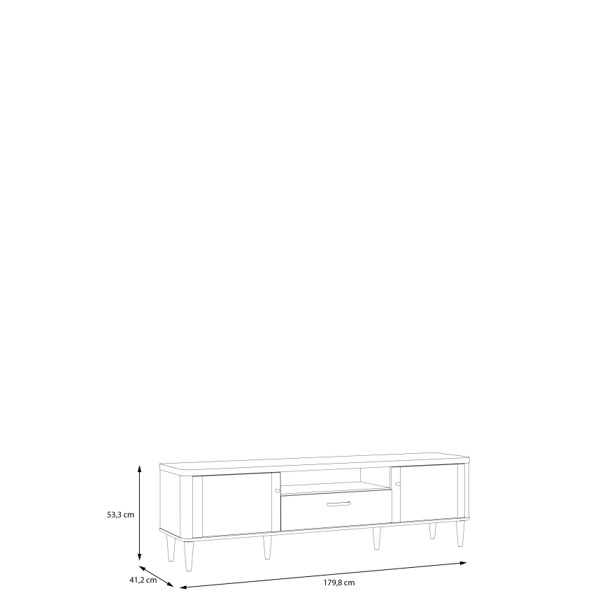 TV-Tisch VIRO, Braun/Beige