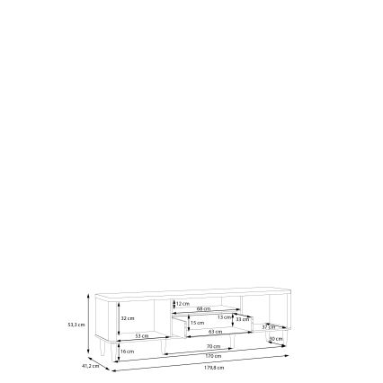 TV-Tisch VIRO, Braun/Beige