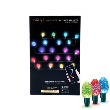 Twinkly - LED RGB dimmbare Außen-Weihnachtslichterkette FACETED 40xLED 14,5 m IP44 Wi-Fi