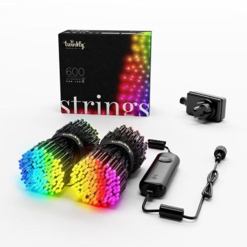 Twinkly - LED RGB dimmbare Außen-Weihnachtslichterkette STRINGS 600xLED 51,5m IP44 Wi-Fi