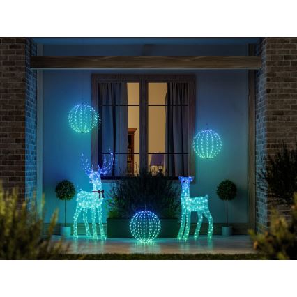 Twinkly - RGBW-LED dimmbar Außendekoration SPHERE 210 LEDs IP44 Wi-Fi