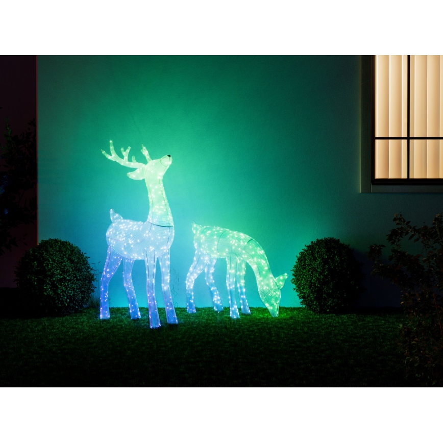 Twinkly - Dimmbares Outdoor-Weihnachtsrentier LED RGBW REINGEERS 160xLED IP44 Wi-Fi