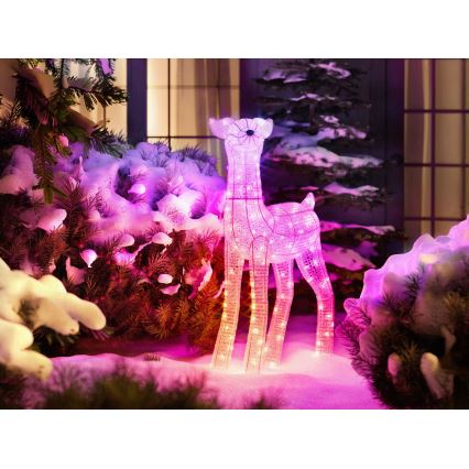 Twinkly - LED RGBW dimmbares Weihnachtsrentier für den Außenbereich REINGEERS 200 LEDs IP44 Wi‑Fi