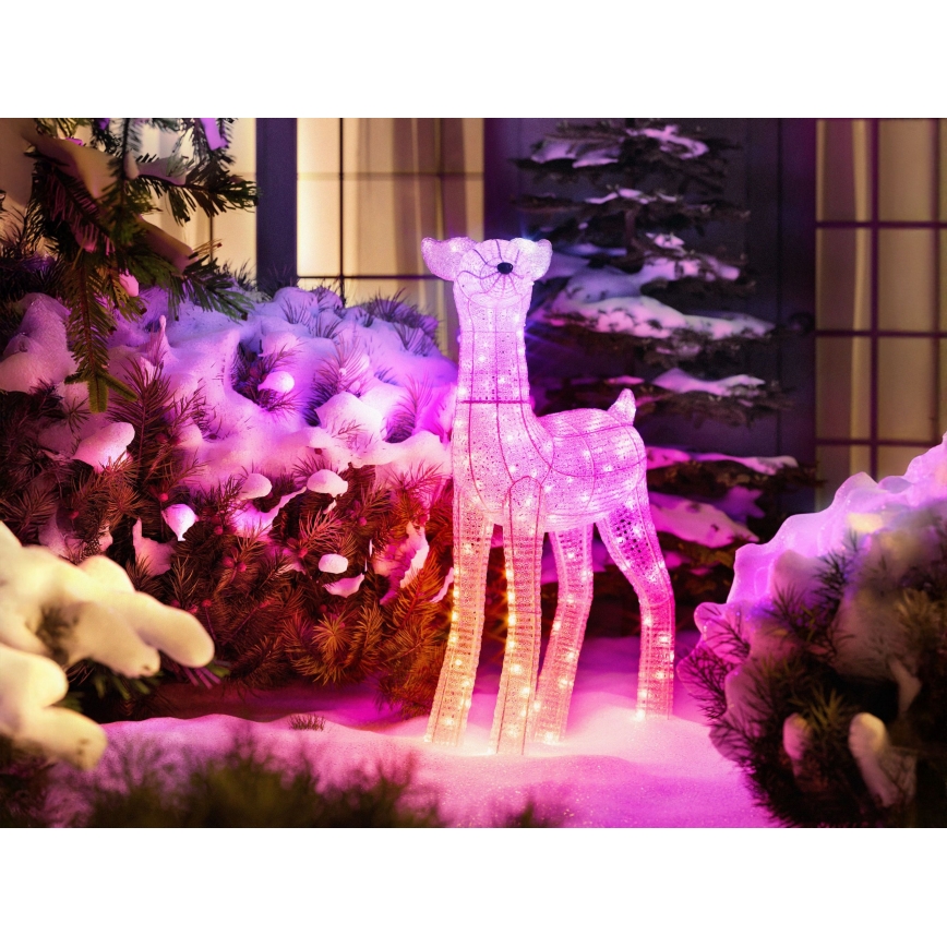 Twinkly - LED RGBW dimmbares Weihnachtsrentier für den Außenbereich REINGEERS 200 LEDs IP44 Wi‑Fi