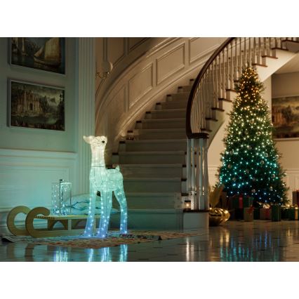 Twinkly - LED RGBW dimmbares Weihnachtsrentier für den Außenbereich REINGEERS 200 LEDs IP44 Wi‑Fi