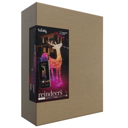 Twinkly - Dimmbares Outdoor-Weihnachtsrentier LED RGBW REINGEERS 240xLED IP44 Wi-Fi