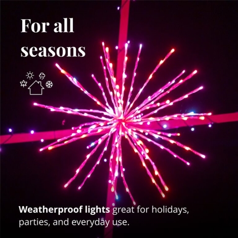 Twinkly - Dimmbarer LED-RGB-Weihnachtsstern für den Außenbereich SPRITZER  200xLED IP44 Wi-Fi