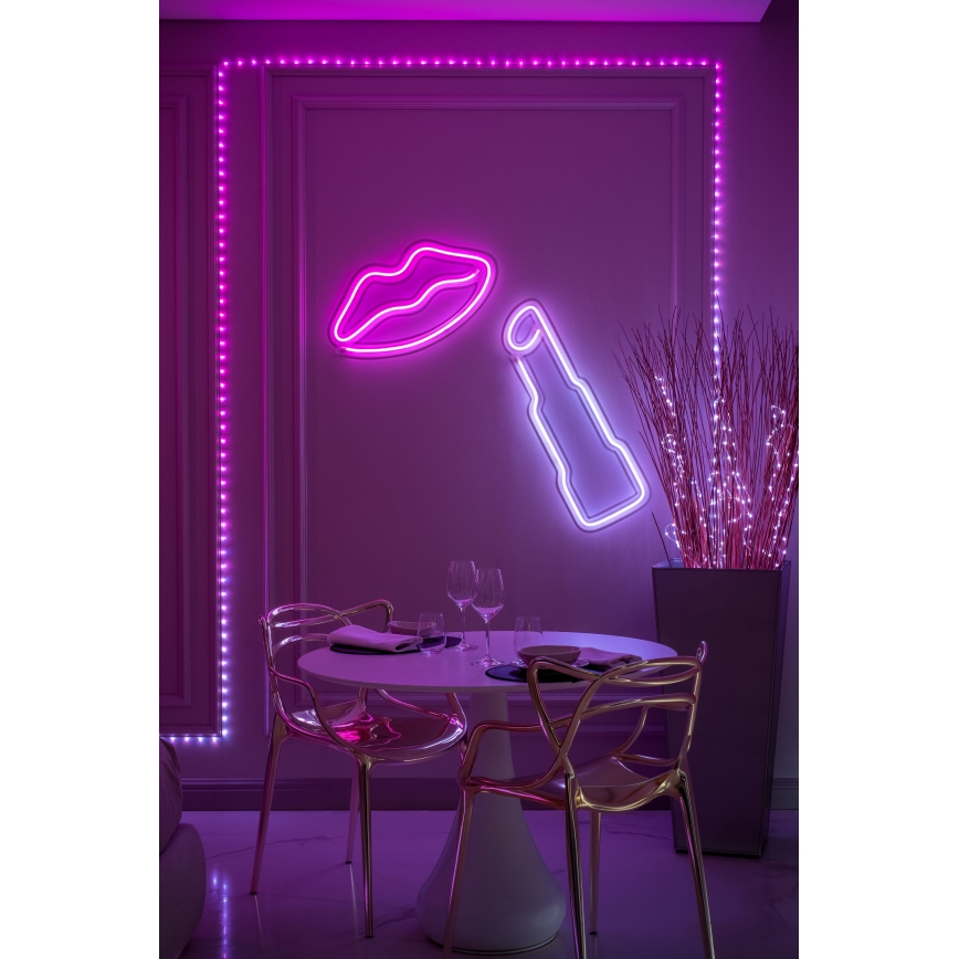 Twinkly - LED RGB dimmbare Lichterkette DOTS 60 LEDs 7 m USB Wi-Fi