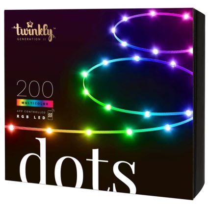 Twinkly - Dimmbarer LED-RGB-Streifen für den Außenbereich DOTS 200xLED 10 m IP44 Wi-Fi