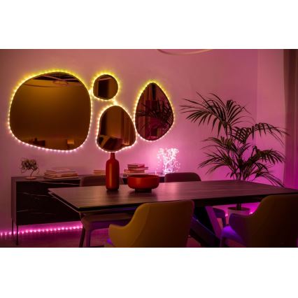 Twinkly - Dimmbarer LED-RGB-Streifen für den Außenbereich DOTS 400xLED 20 m IP44 Wi-Fi