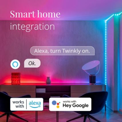 Twinkly - Dimmbarer LED-RGB-Streifen für den Außenbereich DOTS 400xLED 20 m IP44 Wi-Fi