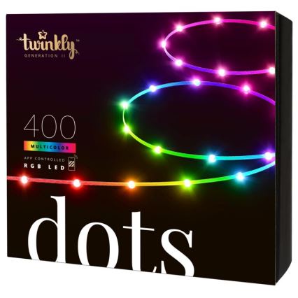 Twinkly - Dimmbarer LED-RGB-Streifen für den Außenbereich DOTS 400xLED 20 m IP44 Wi-Fi