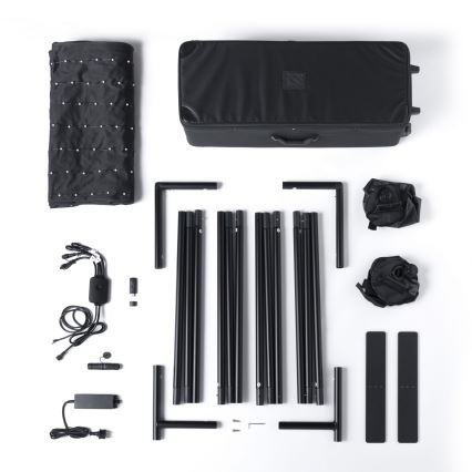 Twinkly - LED RGBW, dimmbar, musikalische Outdoor-Lichtwand LIGHTWALL 1120xLED 2,6x2,7 m IP44 Wi-Fi + Music Dongle