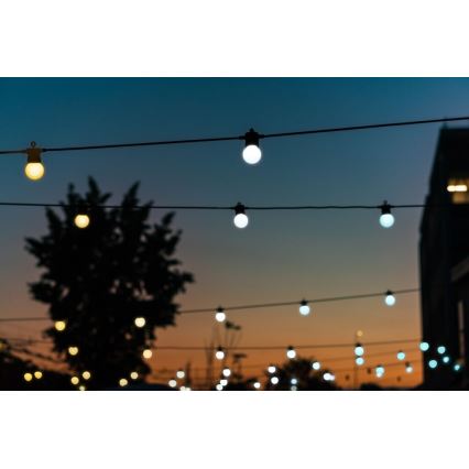 Twinkly - Dimmbare, dekorative LED-Kette für den Außenbereich FESTOON 20xLED 14m IP44 Wi-Fi