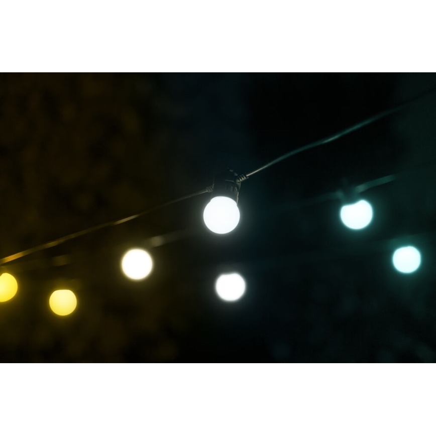 Twinkly - Dimmbare, dekorative LED-Kette für den Außenbereich FESTOON 20xLED 14m IP44 Wi-Fi