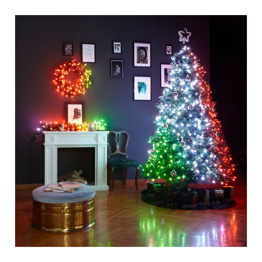 Twinkly - Dimmbare LED-RGBW-Weihnachtsdekoration PRE-LIT GARLAND 50xLED 3,15 m Wi-Fi