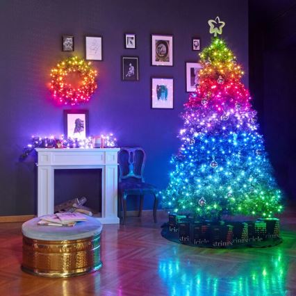 Twinkly - Dimmbare LED-RGBW-Weihnachtsdekoration PRE-LIT GARLAND 50xLED 3,15 m Wi-Fi