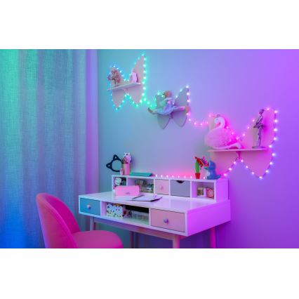 Twinkly - CANDIES dimmbare RGB-LED-Lichterkette, 100 LEDs, 8 m, USB, Wi-Fi