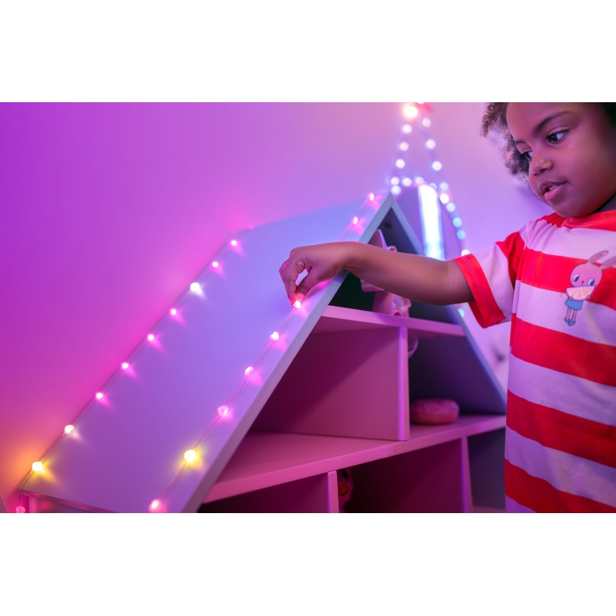 Twinkly - CANDIES dimmbare RGB-LED-Lichterkette, 100 LEDs, 8 m, USB, Wi-Fi