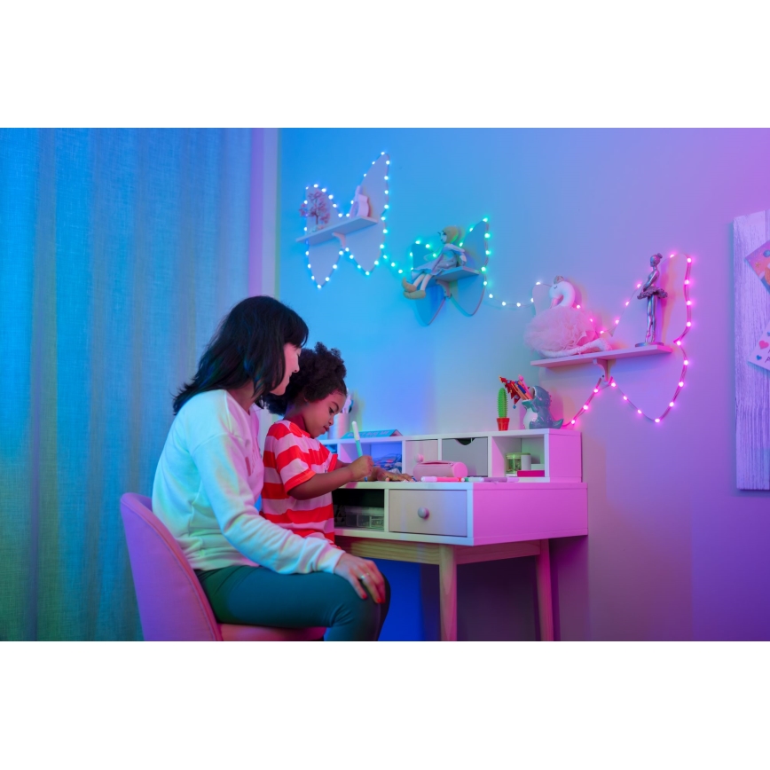 Twinkly - LED RGB dimmbare Lichterkette CANDIES 200xLED 14 m USB Wi-Fi