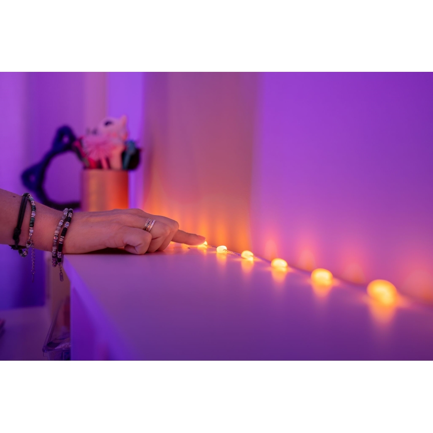 Twinkly - LED RGB dimmbare Lichterkette CANDIES 200xLED 14 m USB Wi-Fi