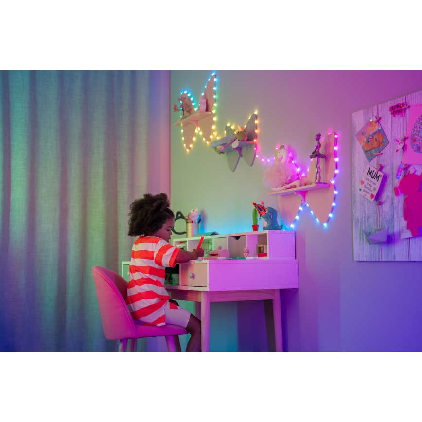 Twinkly - LED RGB dimmbare Lichterkette CANDIES 200xLED 14 m USB Wi-Fi