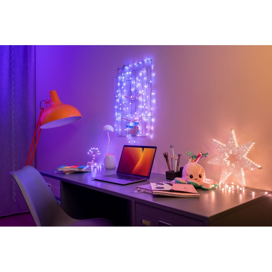 Twinkly - LED RGB dimmbare Lichterkette CANDIES 200xLED 14 m USB Wi-Fi