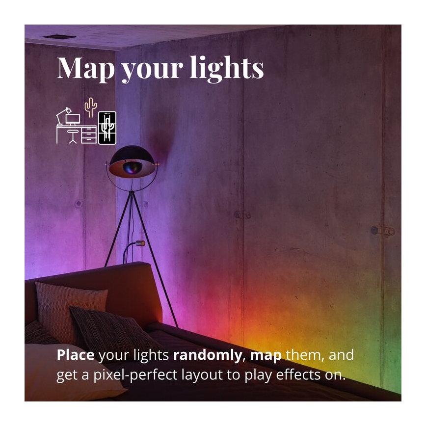 Twinkly - Dimmbarer LED-RGB-Streifen LINE 100xLED 1,5 m Wi-Fi
