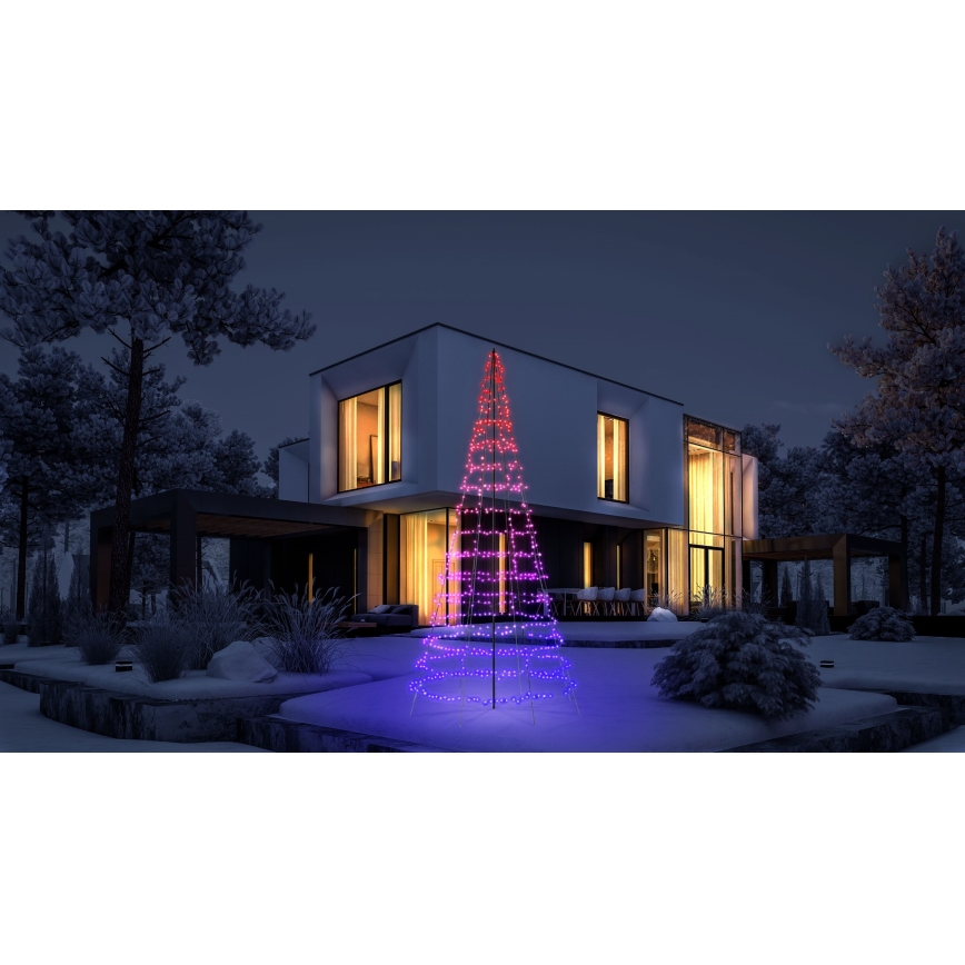 Twinkly - LED RGBW Dimmbare Außen-Weihnachtsbaum LIGHT TREE 1000xLED 6 m IP44 Wi-Fi