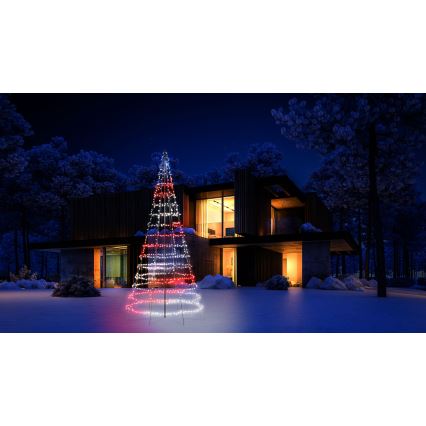Twinkly - LED RGBW Dimmbare Außen-Weihnachtsbaum LIGHT TREE 1000xLED 6 m IP44 Wi-Fi