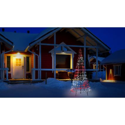 Twinkly - LED RGBW dimmbarer Außen-Weihnachtsbaum LIGHT TREE 300xLED 2m IP44 Wi-Fi